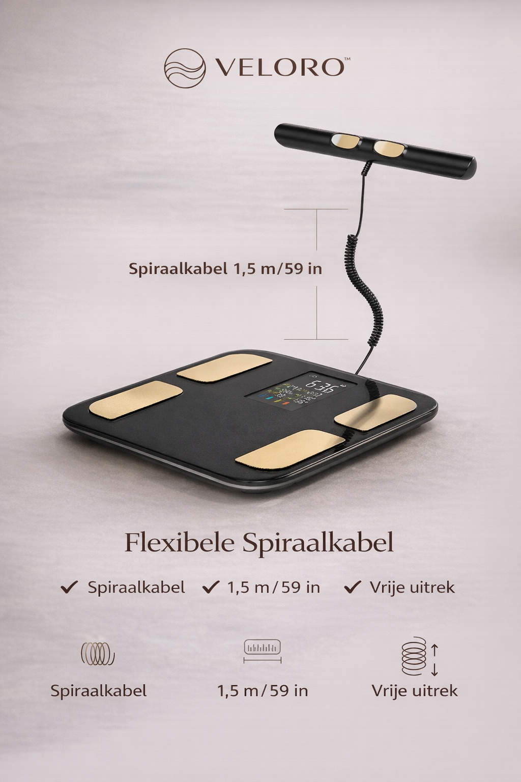 Veloro™ Smart Scale – Meet je lichaam, verbeter je resultaat