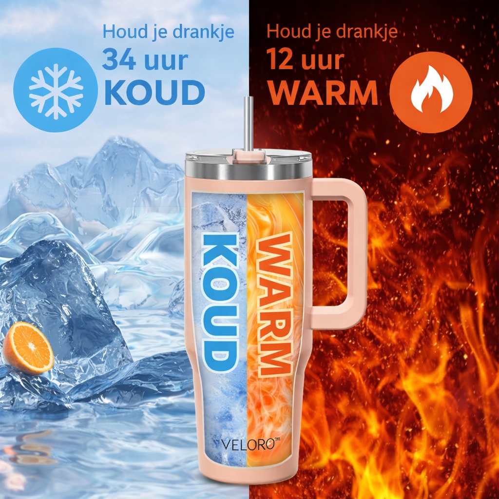 Veloro™ Thermo Tumbler met handvat