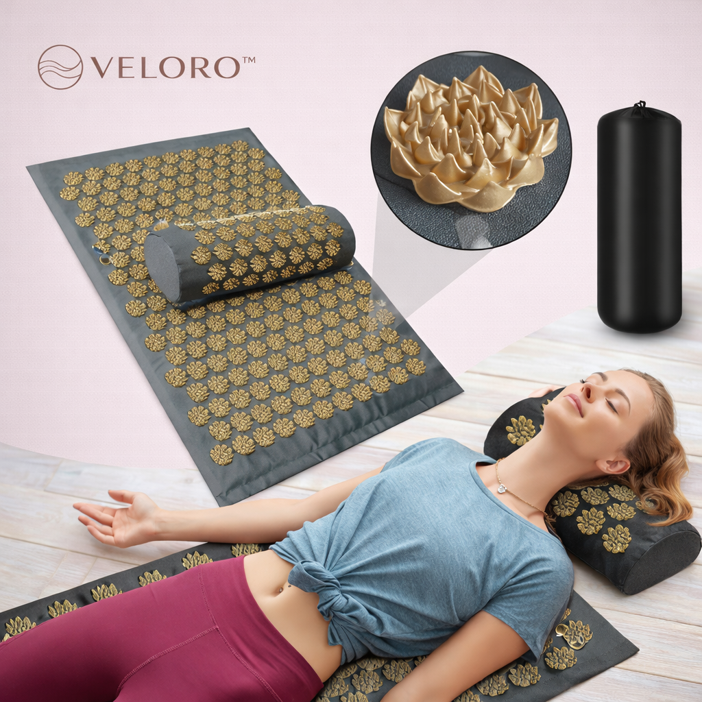 Veloro™ Acupressuur Mat & Kussen Set