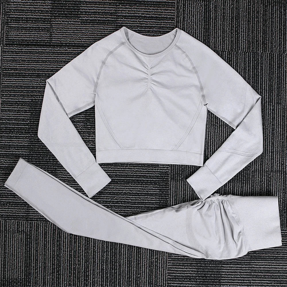 Veloro™ SculptFit Seamless Set – High Waist Push-Up Yoga & Fitness Broek voor Dames