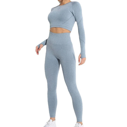 Veloro™ SculptFit Seamless Set – High Waist Push-Up Yoga & Fitness Broek voor Dames