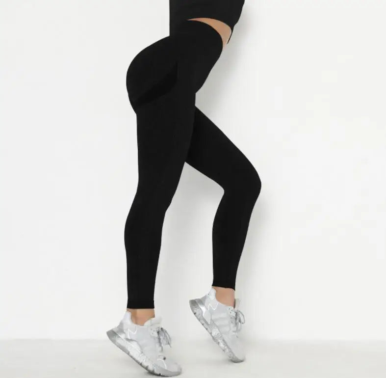 Veloro™ SculptFit Seamless Set – High Waist Push-Up Yoga & Fitness Broek voor Dames