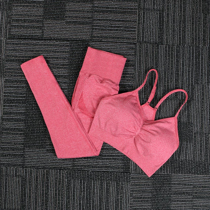 Veloro™ SculptFit Seamless Set – High Waist Push-Up Yoga & Fitness Broek voor Dames