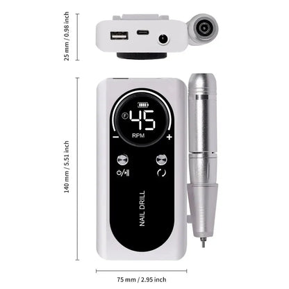 Veloro™ NailPro Elite – 45000RPM Professionele High-Speed Nagelfrees